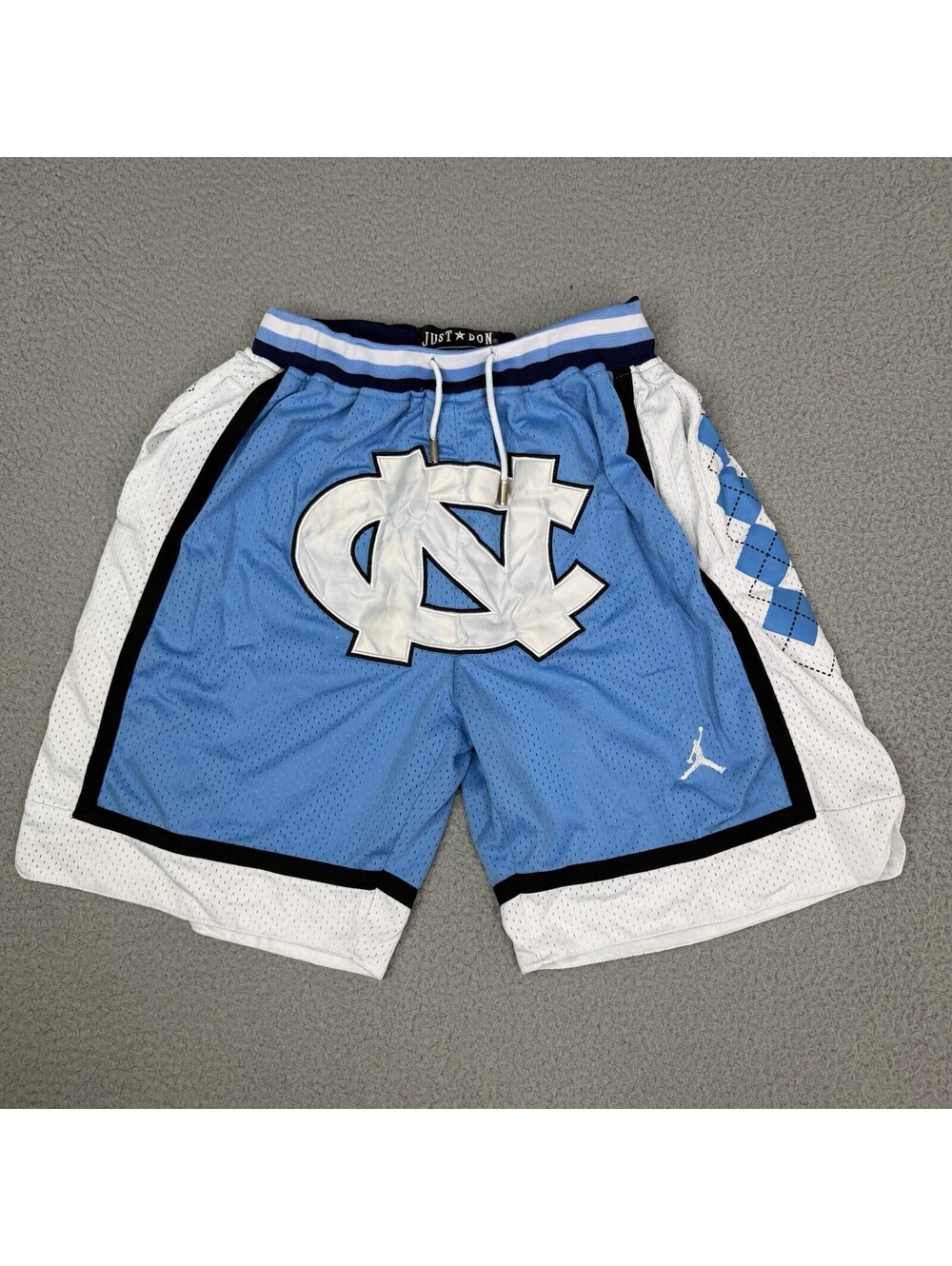 Just Don North Carolina Tar Heels Basketball Men Sz L Blue Shorts 32W X 8in